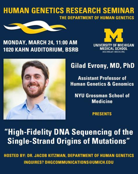 flyer of speaker photo and title of seminar