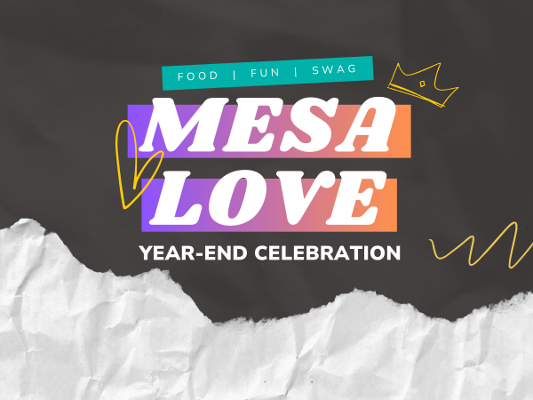 MESA Love with gradient highlight and ripped paper motif