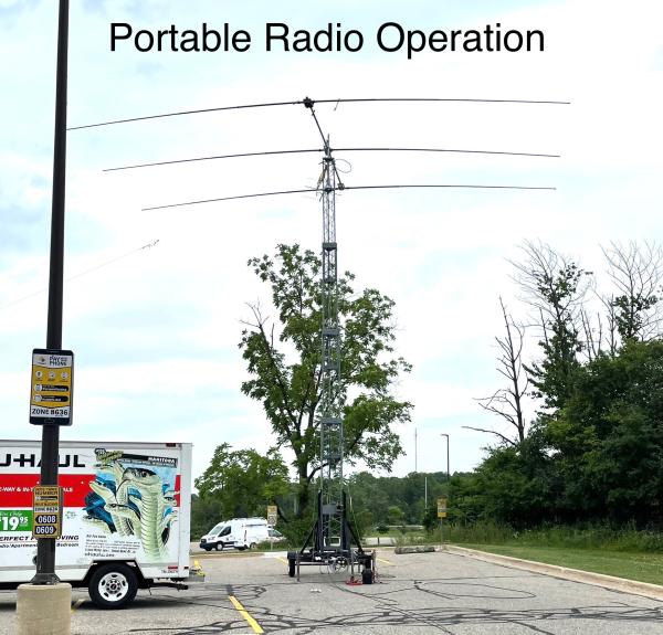 W8UM Portable Radio Tower with SteppIR Antenna