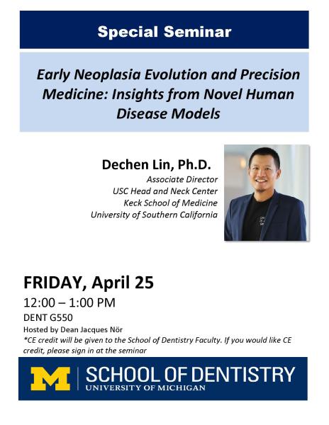 OHS Seminar Series - Dr. Dechen Lin - 4/25/25