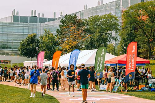 Photo of students at the 2024 Michigan Recreation Expo & Well-Being Festival.