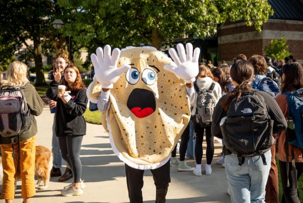 Bagely celebrating welcome wednesday with students