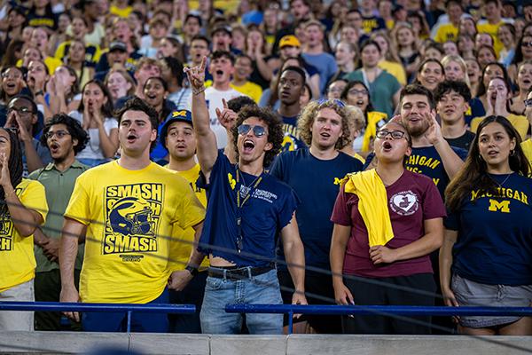 Students at the Football Kickoff Rally