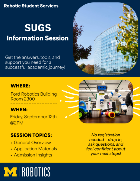 SUGS Info Session FA25 Flyer