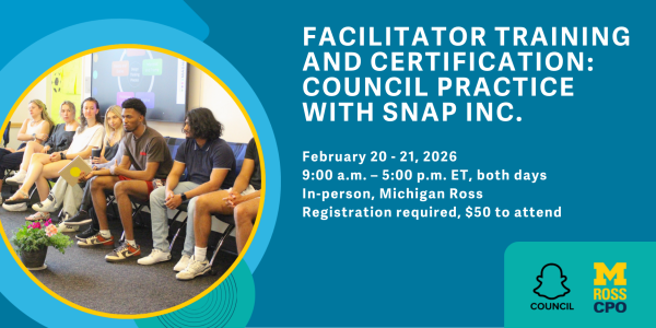 Facilitator Training and Certification: Council Practice with Snap Inc.