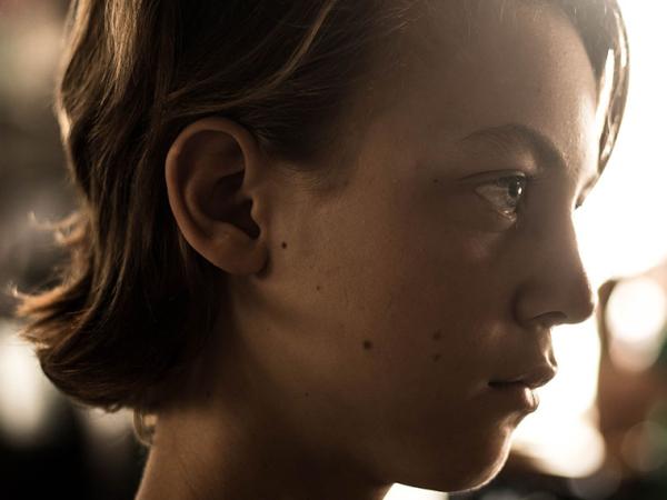 Close up of the face of a young teenager