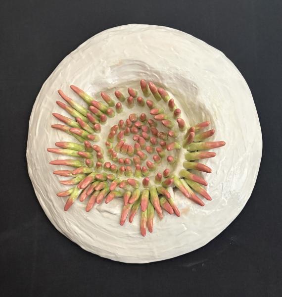 Title: Stellaria holostea, 2026    Medium: Porcelain, underglazes