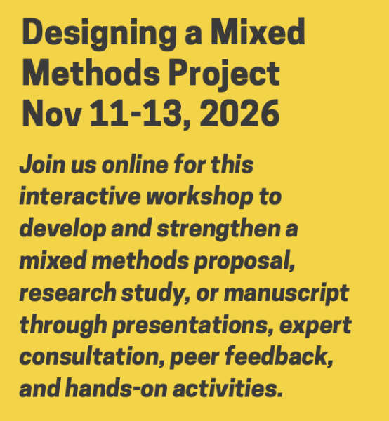 Fall 2026 Mixed Methods Design Workshop