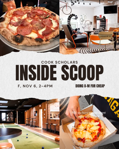 Graphic with photos of pizza and bocce court at restaurant, with event details as listed.