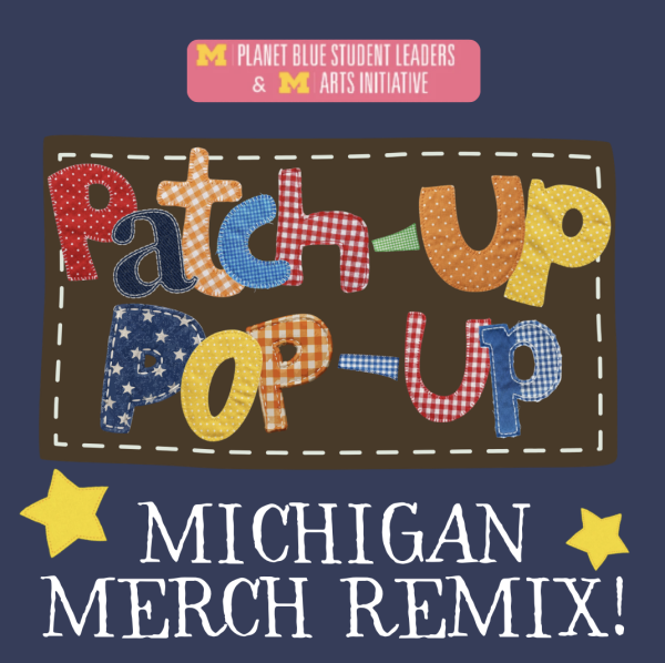 Patch-Up Pop-Up logo, with "Michigan Merch Remix" beneath