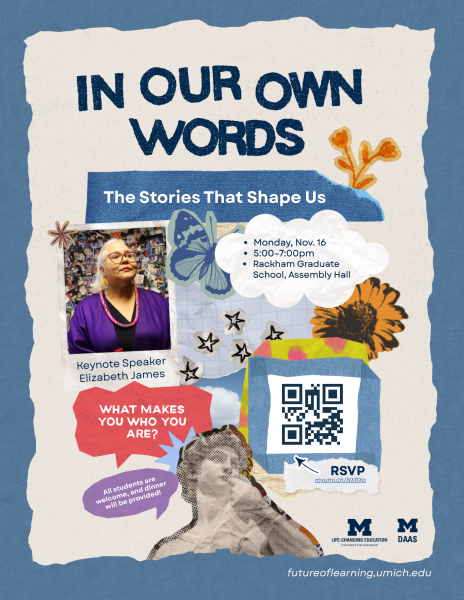 Promotional graphic with collaged images