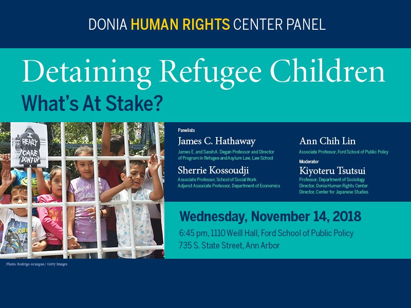 (Expired) Donia Human Rights Center Panel. Detaining Refugee Children ...