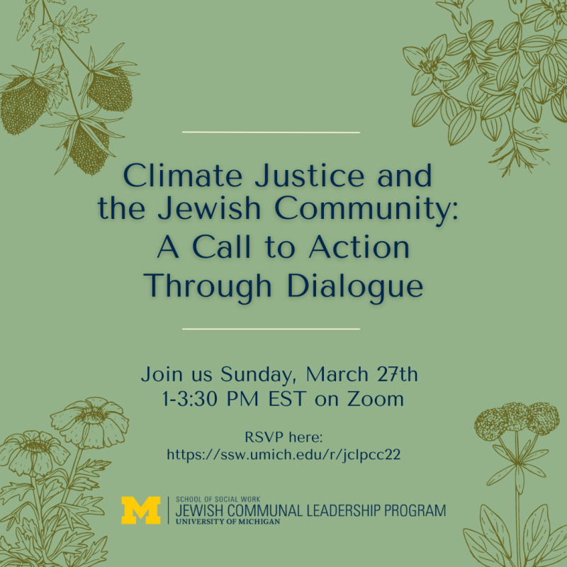 (Expired) Climate Justice and the Jewish Community: A Call to Action ...