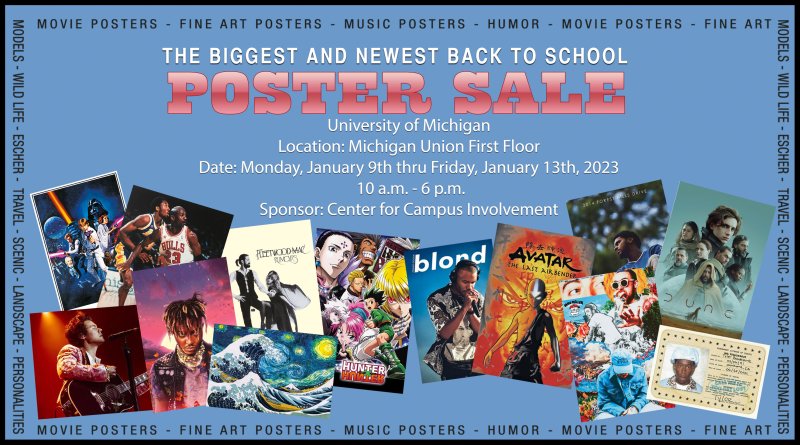 (Expired) Back to School Poster Sale Happening Michigan