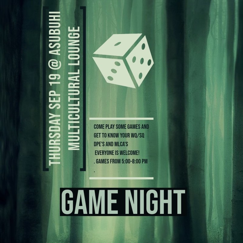 (Expired) South Quad/West Quad Game Night with the MLCAs and DPEs ...