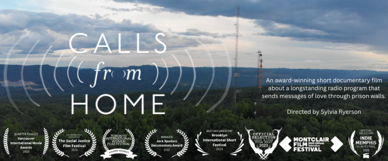 Calls from Home movie promo with awards won logos