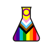 Pride Flag Beaker QueST Logo