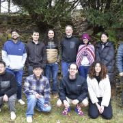 UM Cosmo and Astro groups, pictured in front of Neal Lab--home of LCTP, Fall 2023