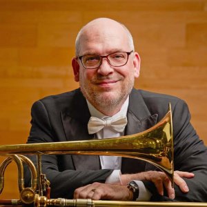 James Box with trombone
