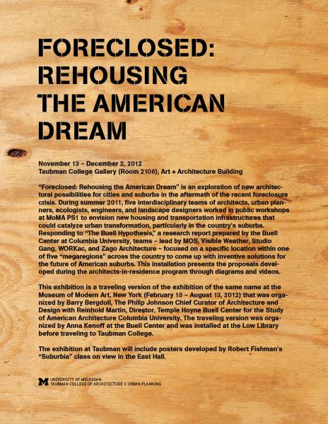 Foreclosed: Rehousing the American Dream