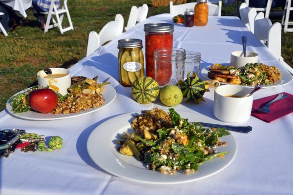 Local food prepared by University Unions chefs at the Harvest Festival (2012)