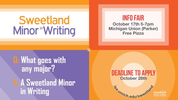 Minor in Writing Info Fair Flyer