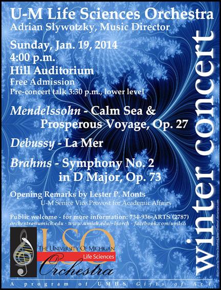 The poster for the U-M LSO concert