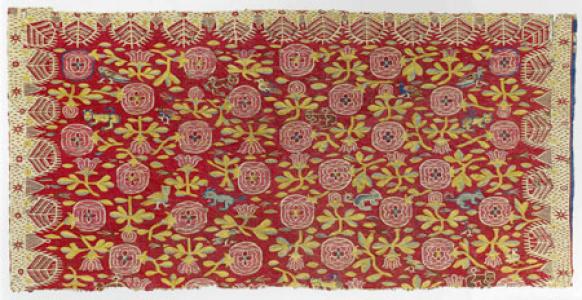 Tapestry Altar Cloth, late 16thâ€“early 17th century. Cotton and camelid fiber. 