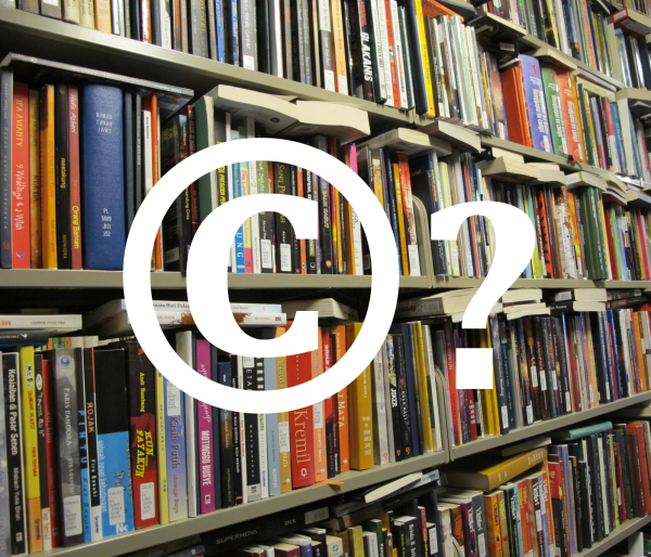 Hatcher books with a copyright symbol superimposed
