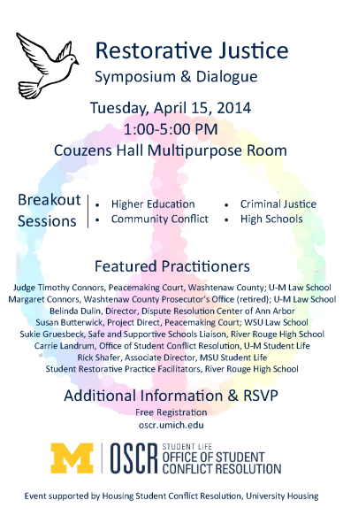 Restorative Justice Symposium Flyer