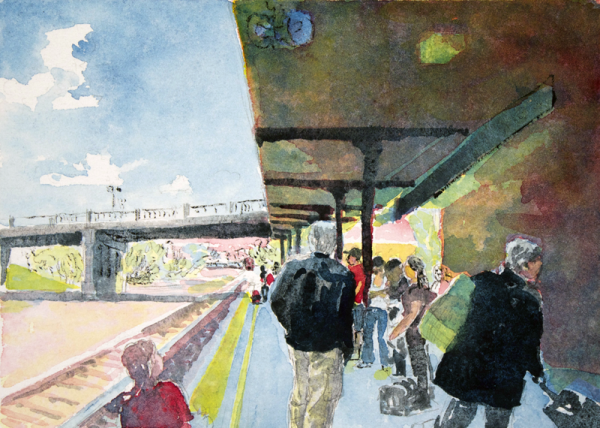 Ann Arbor Train Station, by Elaine Wilson