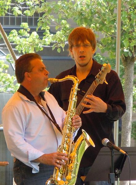Photograph of Global Jazz Project members Mark Hershberger & Kim Vox by Michael 