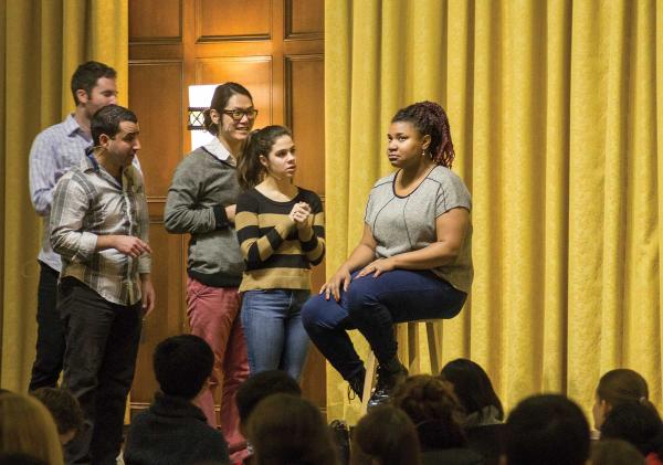The CRLT Players performing "7 into 15" at the 2015 GSI Orientation