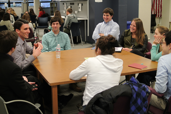 Image of students at a Career Crawl