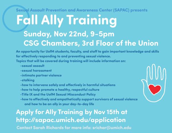 Ally Training Flyer