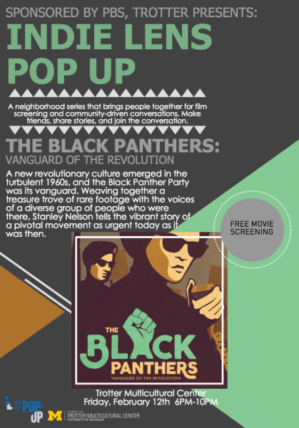 Flyer for The Black Panthers: Vanguard of the Revolution