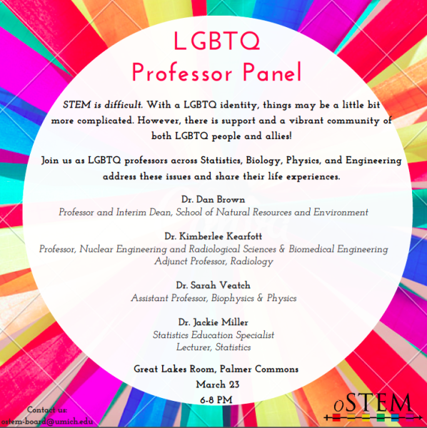 lgbtq professor panel flyer