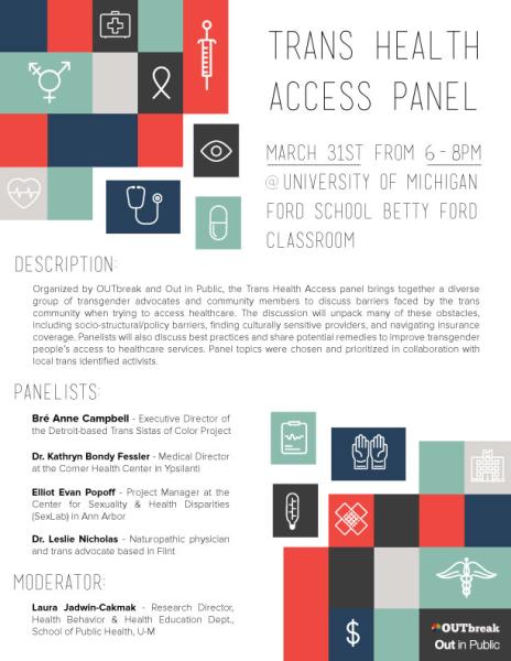 Trans Health Access Panel Flyer
