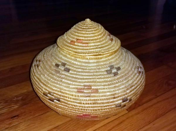 100 year-old basket by unknown Kuskokwim Athabascan artist, photograph by Virginia Simson Nelson. High resolution version available upon request.