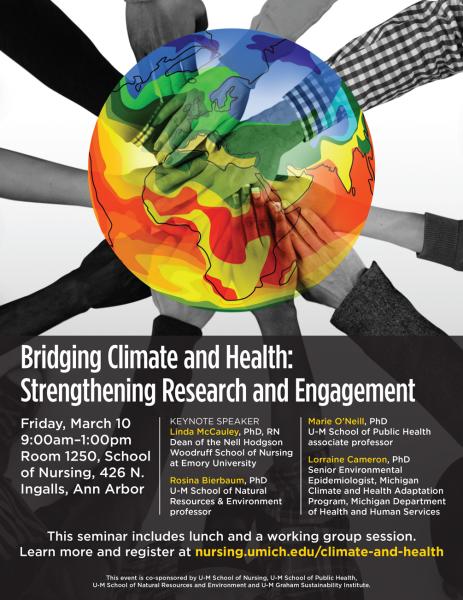 Seminar flyer with date, location, and speaker description