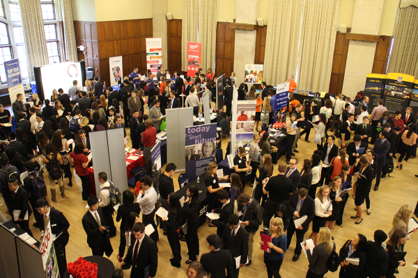 Overhead view of Career Expo