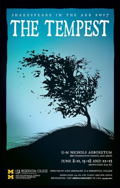 Shakespeare in the Arb; poster by David Zinn