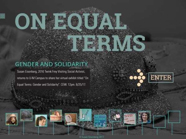 Susan Eisenberg On Equal Terms Exhibit Flyer