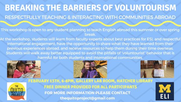 Breaking the Barriers of Voluntourism Workshop