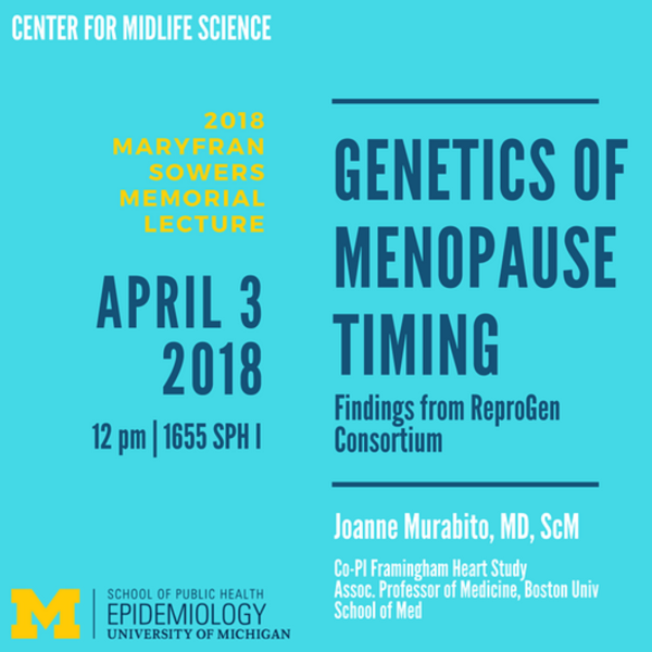 Joanne Murabito presents 2018 MaryFran Sowers Memorial Lecture
