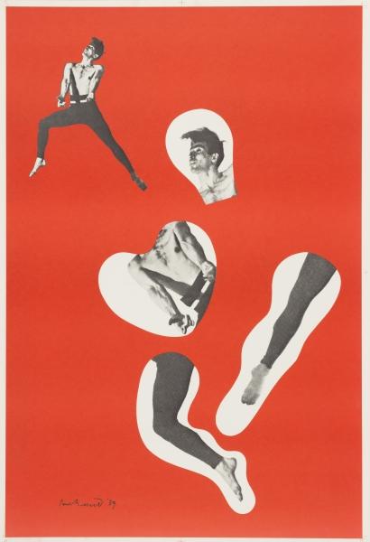 Paul Rand, Direction/Dancer, 1939, silkscreen on paper. University of Michigan Museum of Art, Gift of Franc Nunoo-Quarcoo and Maria Phillips, 2016/2.212