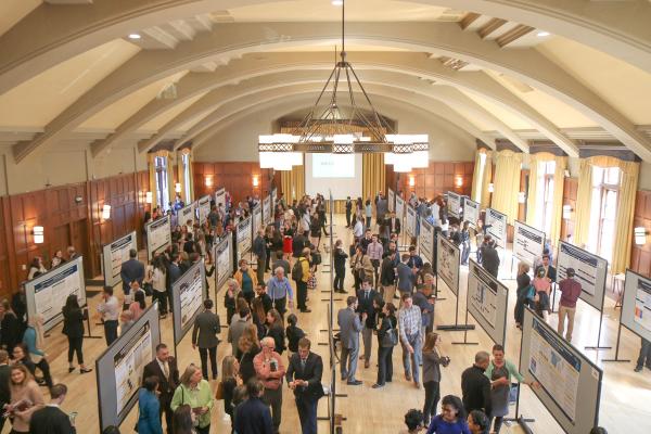 Students presenting research