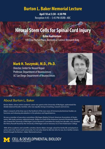 Mark Tuszynski - Burton L. Baker Memorial Lecture