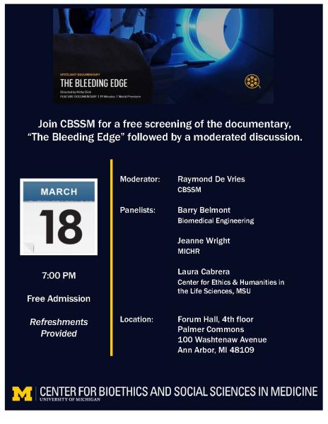 The Bleeding Edge Event Poster