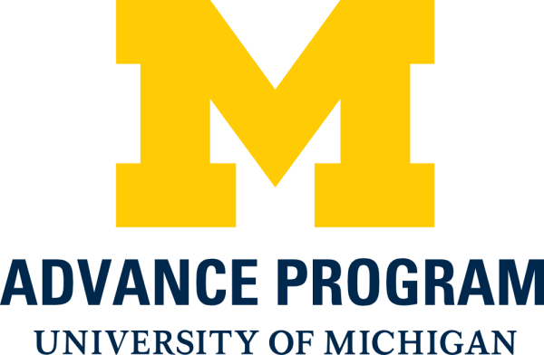 The Big M above the words ADVANCE Program and University of Michigan